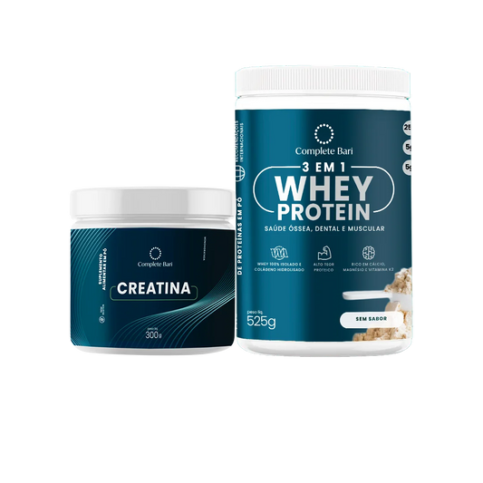 Kit 1 Whey Isolado Neutro + 1 Creatina Complete Bari