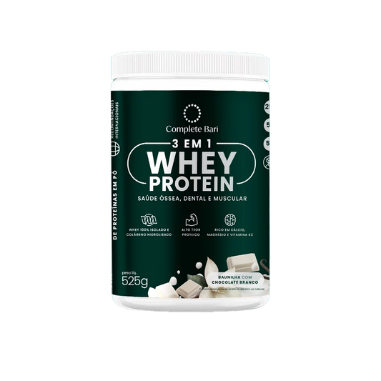 Whey Isolado 3 em 1 Baunilha com Chocolate 525gr Complete Bari